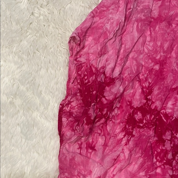 Pink Tie-Dye Women's Throwover Shall Cardigain - Picture 4 of 5